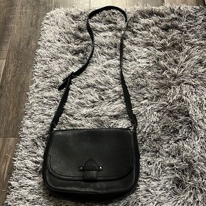 Frye black leather crossbody bag/ messenger bag